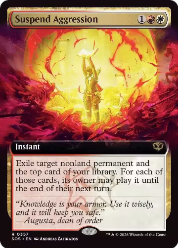 Suspend Aggression (Extended Art) (357), Secrets of Strixhaven — Magic card price