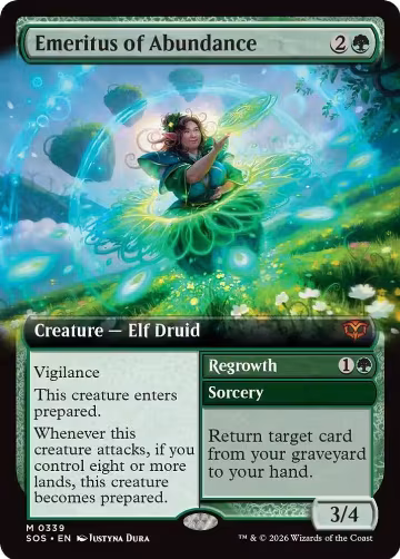 Emeritus of Abundance (Extended Art) (339), Secrets of Strixhaven — Magic card price