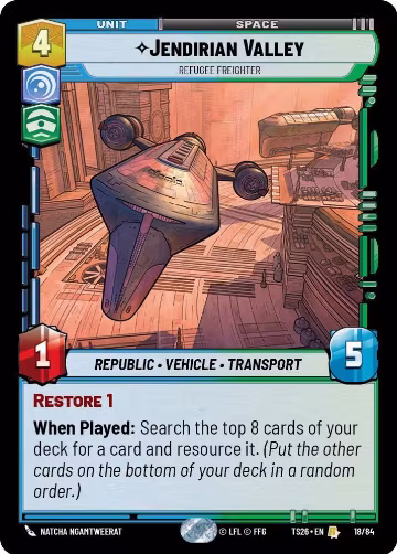Jendirian Valley - Refugee Freighter (18/84) — card price