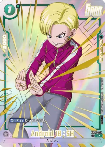 Android 18 : SH (Limited Pack 26-27 WAVE1) (FB09-056), Tournament and Championship Promos — DB Fusion card price