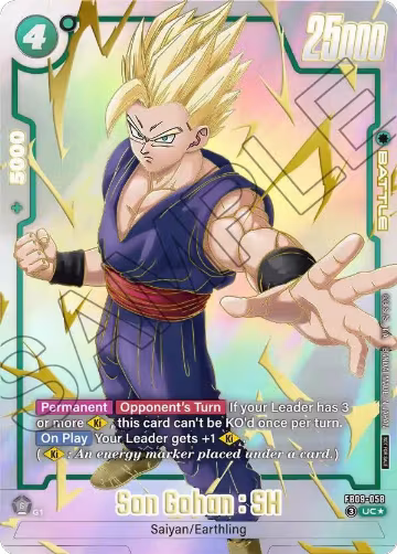 Son Gohan : SH - FB09-058 (Limited Pack 26-27 WAVE1) (FB09-058), Tournament and Championship Promos — DB Fusion card price
