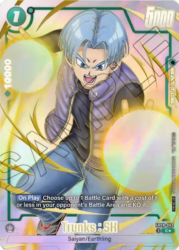 Trunks : SH (Limited Pack 26-27 WAVE1) (FB09-062), Tournament and Championship Promos — DB Fusion card price
