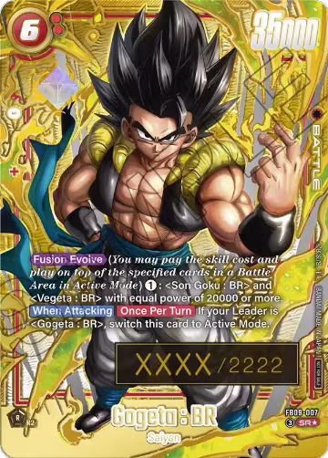 Gogeta : BR - FB09-007 (Serial Numbered) (FB09-007), Tournament and Championship Promos — DB Fusion card price