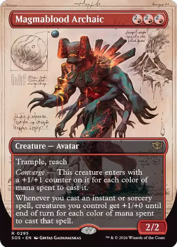Magmablood Archaic (Borderless) (295), Secrets of Strixhaven — Magic card price