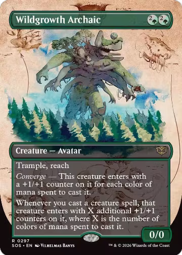 Wildgrowth Archaic (Borderless) (297), Secrets of Strixhaven — Magic card price