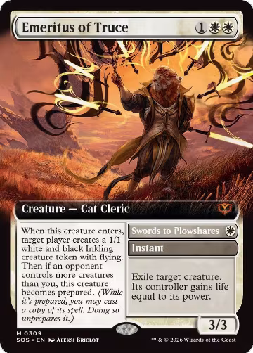 Emeritus of Truce (Extended Art) (309), Secrets of Strixhaven — Magic card price