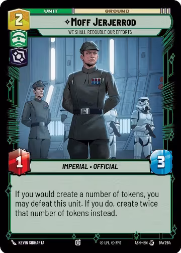 Moff Jerjerrod - We Shall Redouble Our Efforts (94/264), Ashes of the Empire — Star Wars card price