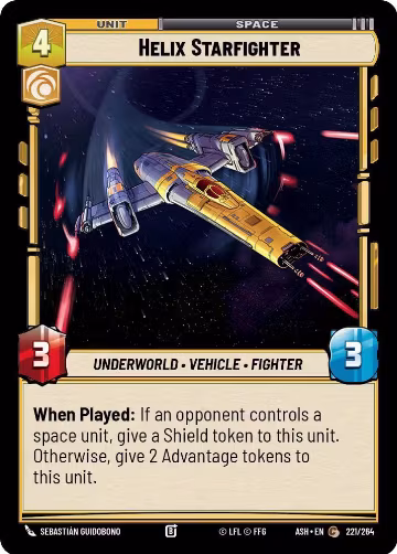 Helix Starfighter (221/264), Ashes of the Empire — Star Wars card price