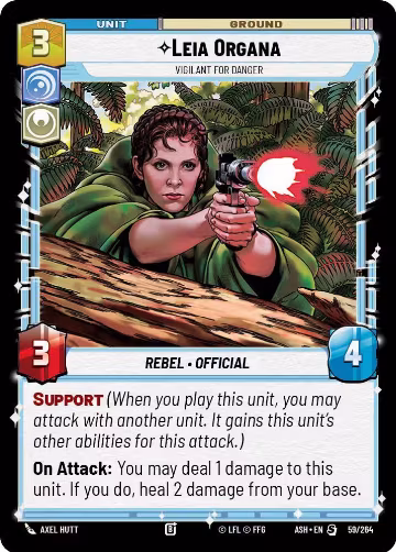 Leia Organa - Vigilant for Danger (59/264), Ashes of the Empire — Star Wars card price