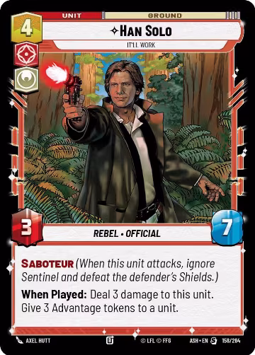 Han Solo - It'll Work (158/264), Ashes of the Empire — Star Wars card price