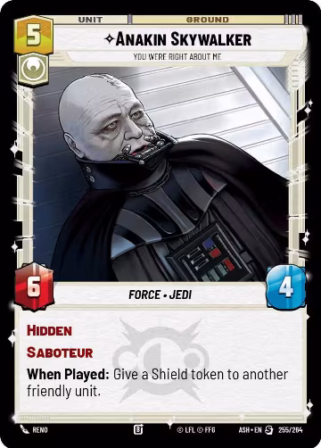 Anakin Skywalker - You Were Right About Me (255/264), Ashes of the Empire — Star Wars card price