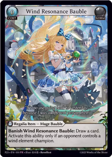 Wind Resonance Bauble (150), Promotional Cards — Grand Archive card price