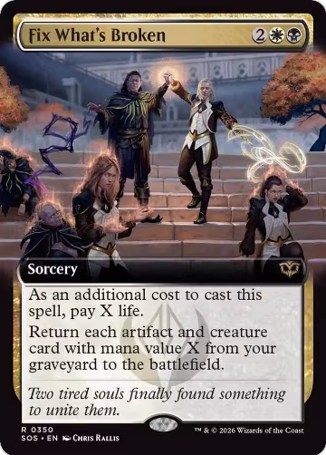 Fix What's Broken (Extended Art) (350), Secrets of Strixhaven — Magic card price