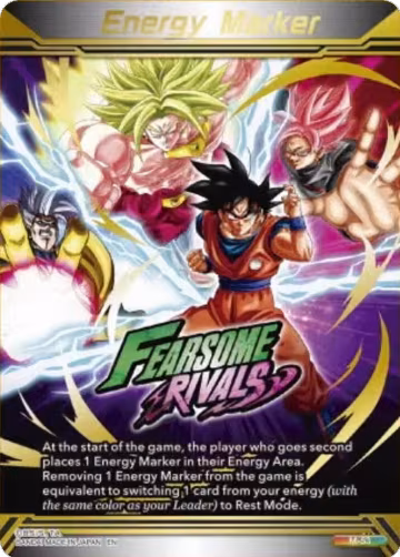 Energy Marker - Fearsome Rivals (M-53) (Gold-Stamped) (M-53), Three Glorious Fighters — DB Super card price