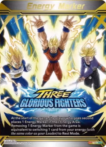 Energy Marker - Three Glorious Fighters (M-54) (Gold-Stamped) (M-54), Three Glorious Fighters — DB Super card price