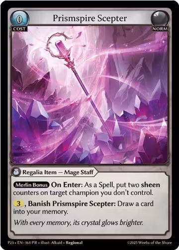 Prismspire Scepter (164), Promotional Cards — Grand Archive card price