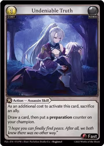 Undeniable Truth (175), Promotional Cards — Grand Archive card price