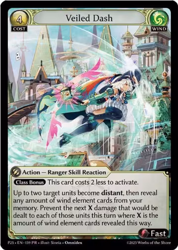 Veiled Dash (139), Promotional Cards — Grand Archive card price