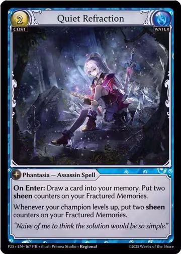 Quiet Refraction (167), Promotional Cards — Grand Archive card price