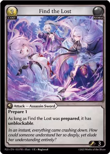 Find the Lost (155), Promotional Cards — Grand Archive card price