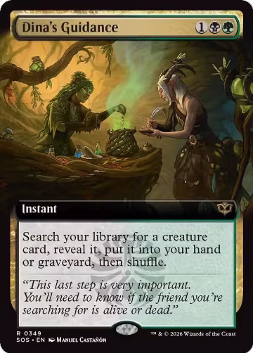 Dina's Guidance (Extended Art) (349), Secrets of Strixhaven — Magic card price