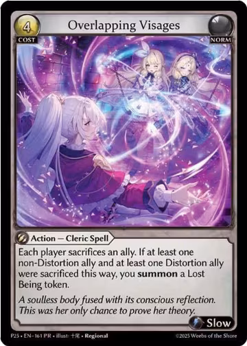 Overlapping Visages (161), Promotional Cards — Grand Archive card price