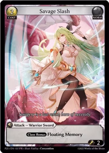 Savage Slash (137), Promotional Cards — Grand Archive card price