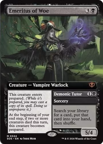 Emeritus of Woe (Extended Art) (324) — card price