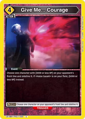 Give Me... Courage (UE18BT/TKG-1-032), Tokyo Ghoul — Union Arena card price