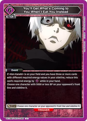 You'll Get What's Coming to You When I Eat You Instead (UE18BT/TKG-1-065), Tokyo Ghoul — Union Arena card price