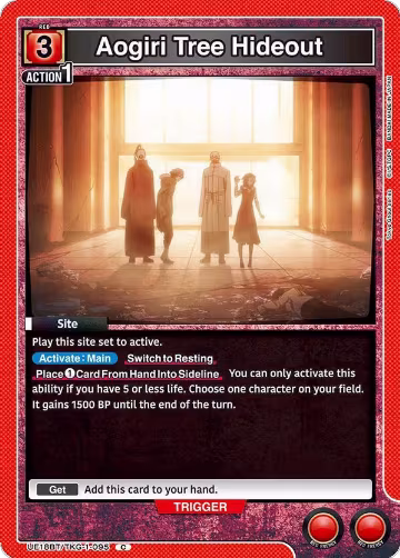 Aogiri Tree Hideout (UE18BT/TKG-1-095), Tokyo Ghoul — Union Arena card price