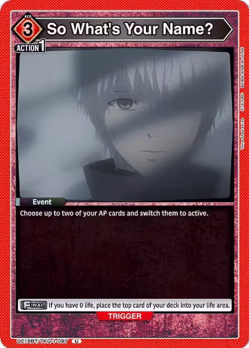 So What's Your Name? (UE18BT/TKG-1-097), Tokyo Ghoul — Union Arena card price