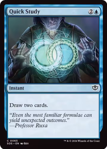 Quick Study (65), Secrets of Strixhaven — Magic card price