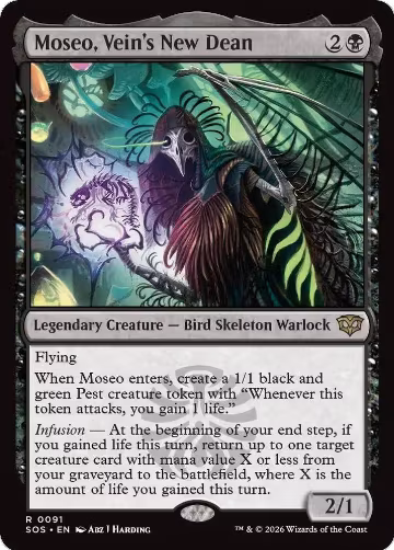 Moseo, Vein's New Dean (91), Secrets of Strixhaven — Magic card price