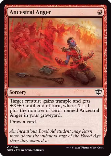 Ancestral Anger (106), Secrets of Strixhaven — Magic card price