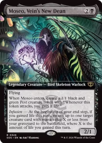 Moseo, Vein's New Dean (Extended Art) (326), Secrets of Strixhaven — Magic card price