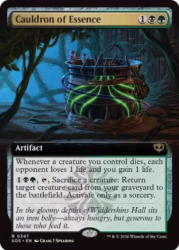 Cauldron of Essence (Extended Art) (347), Secrets of Strixhaven — Magic card price