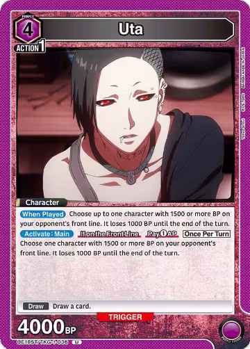 Uta (UE18ST/TKG-1-036), Tokyo Ghoul Starter Deck — Union Arena card price