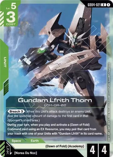 Gundam Lfrith Thorn (GD04-021), Phantom Aria — Gundam card price