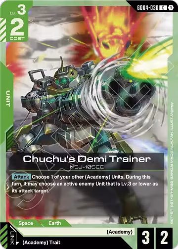 Chuchu's Demi Trainer (GD04-030), Phantom Aria — Gundam card price