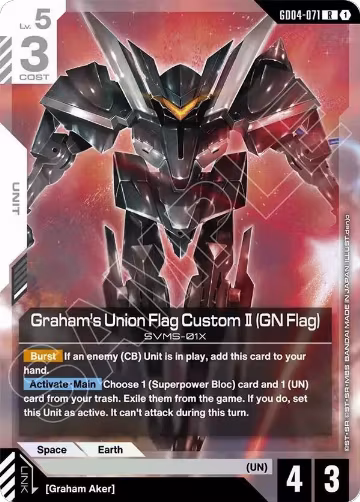 Graham's Union Flag Custom II (GN Flag) (GD04-071), Phantom Aria — Gundam card price