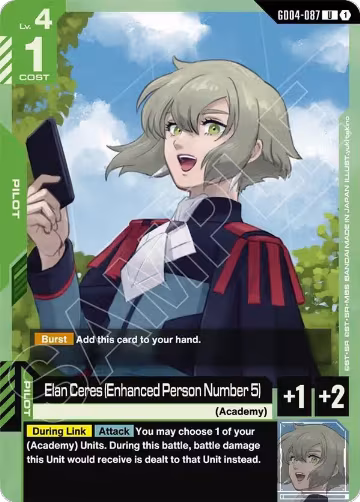 Elan Ceres (Enhanced Person Number 5) (GD04-087), Phantom Aria — Gundam card price