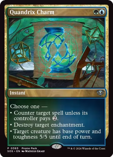Quandrix Charm (365), Promo Pack: Secrets of Strixhaven — Magic card price