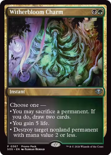 Witherbloom Charm (367), Promo Pack: Secrets of Strixhaven — Magic card price