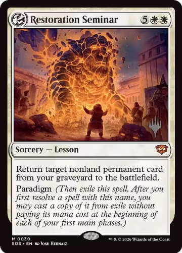 Restoration Seminar (30), Promo Pack: Secrets of Strixhaven — Magic card price