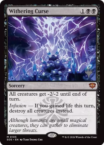 Withering Curse (105), Promo Pack: Secrets of Strixhaven — Magic card price