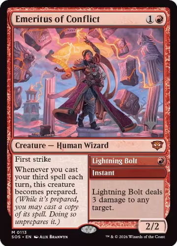 Emeritus of Conflict (113), Promo Pack: Secrets of Strixhaven — Magic card price