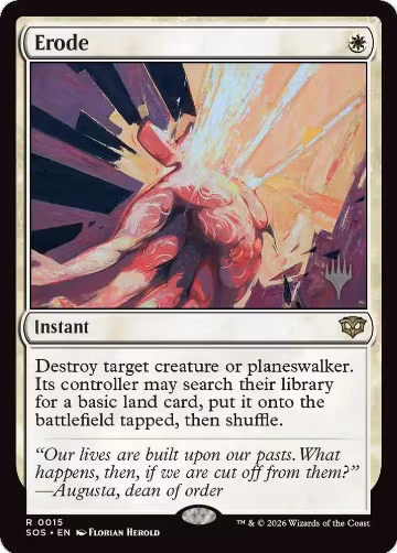 Erode (15), Promo Pack: Secrets of Strixhaven — Magic card price
