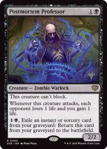 Postmortem Professor (93), Promo Pack: Secrets of Strixhaven — Magic card price