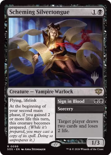 Scheming Silvertongue (99), Promo Pack: Secrets of Strixhaven — Magic card price
